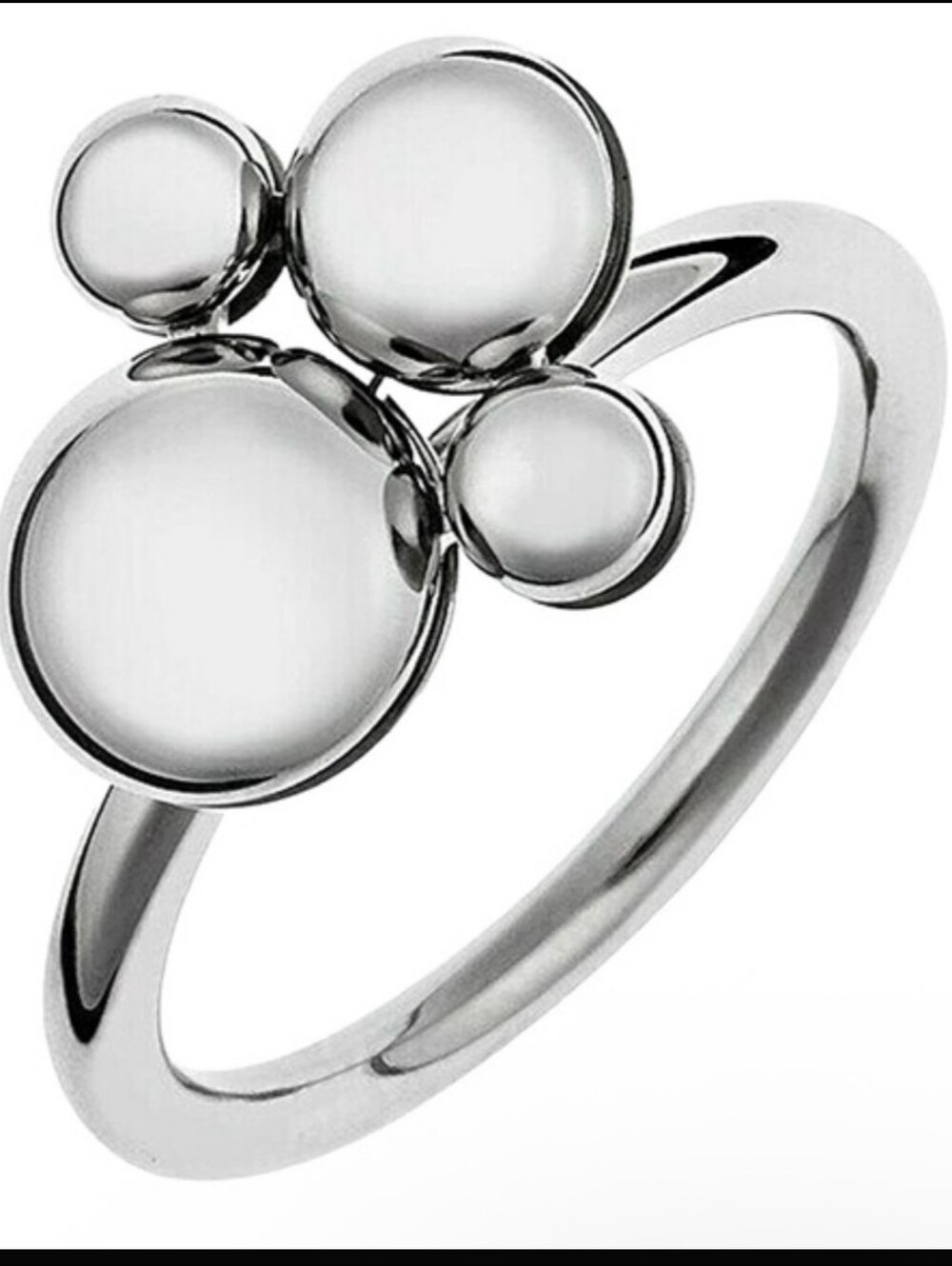 Calvin Klein Fidget Spin Ring NWT Polished Stainless Bubble Clusters W/Box $110